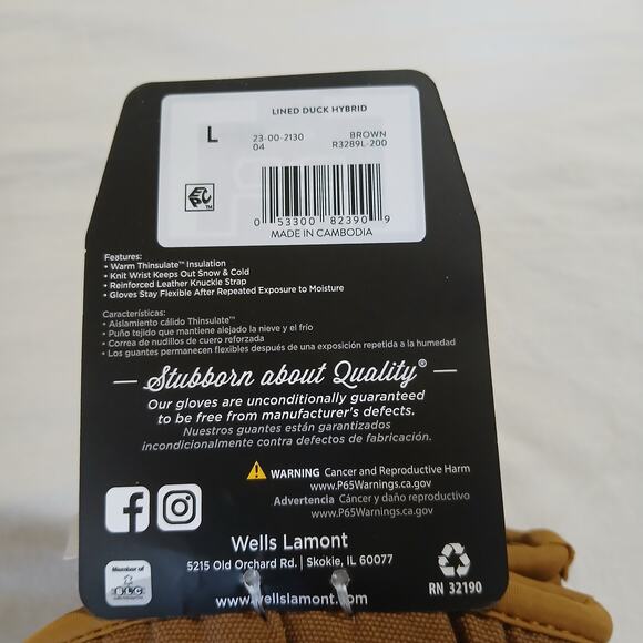 2- PAIR of Wells Lamont Hydra Hyde Cold Weather gloves LARGE 3M Thinsulate - Picture 3 of 8